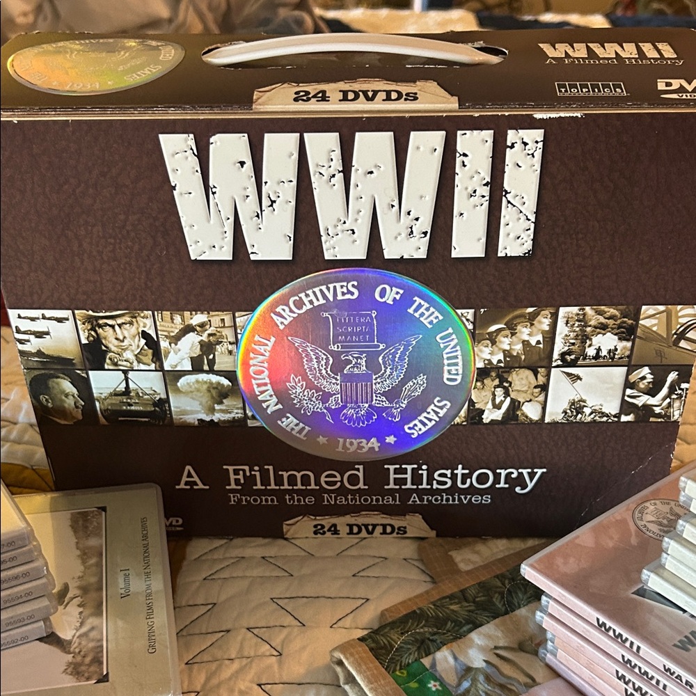 DVDs WWII: A Filmed History from the National Archives 24-DVD box set, EUC